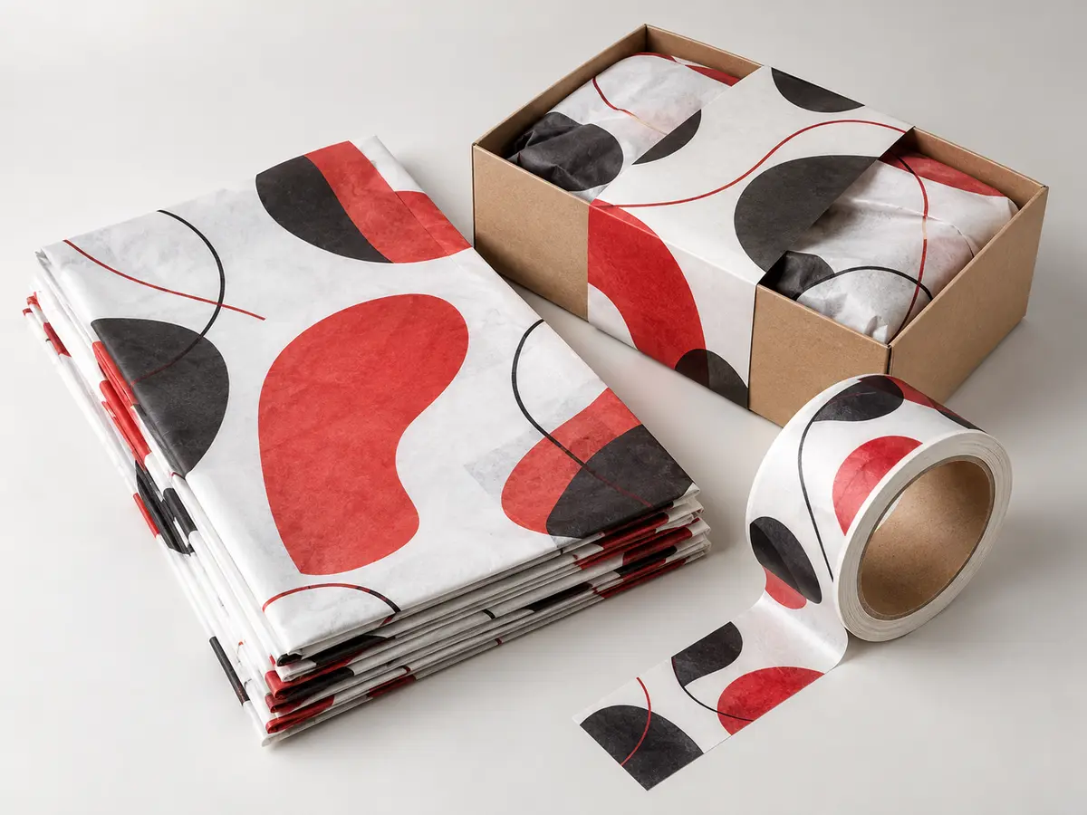 Packaging Sleeves, Wrapping Tissue and Printed Tape