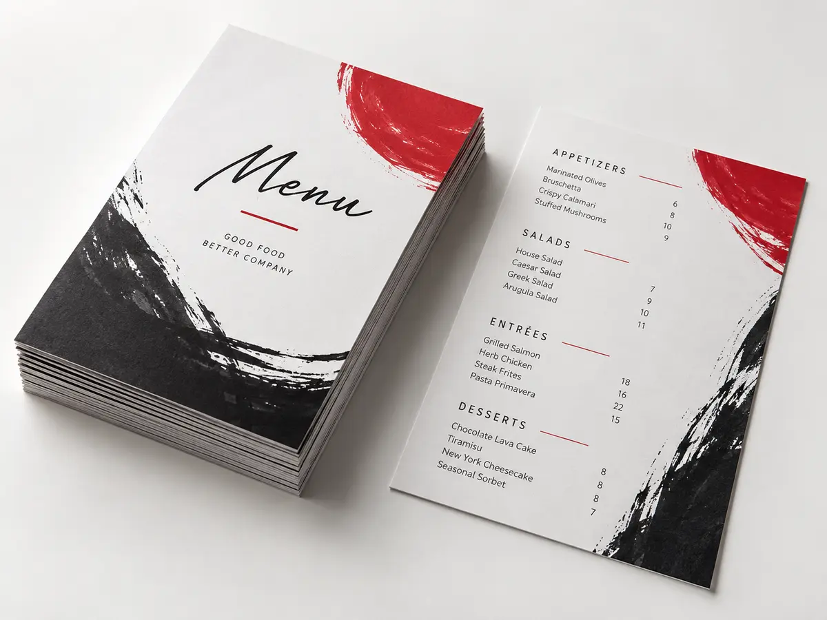 Disposable Paper Menus product visual