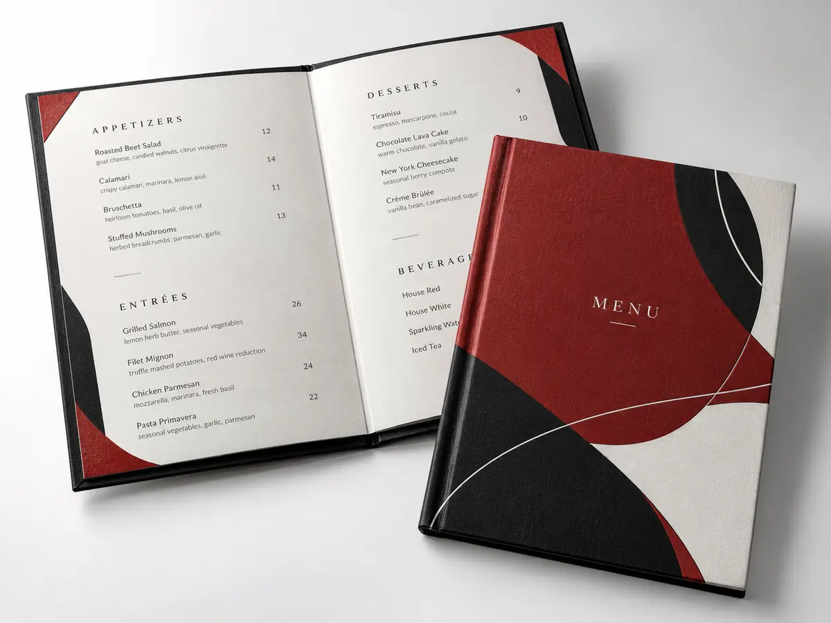 Hardcover Menus product visual