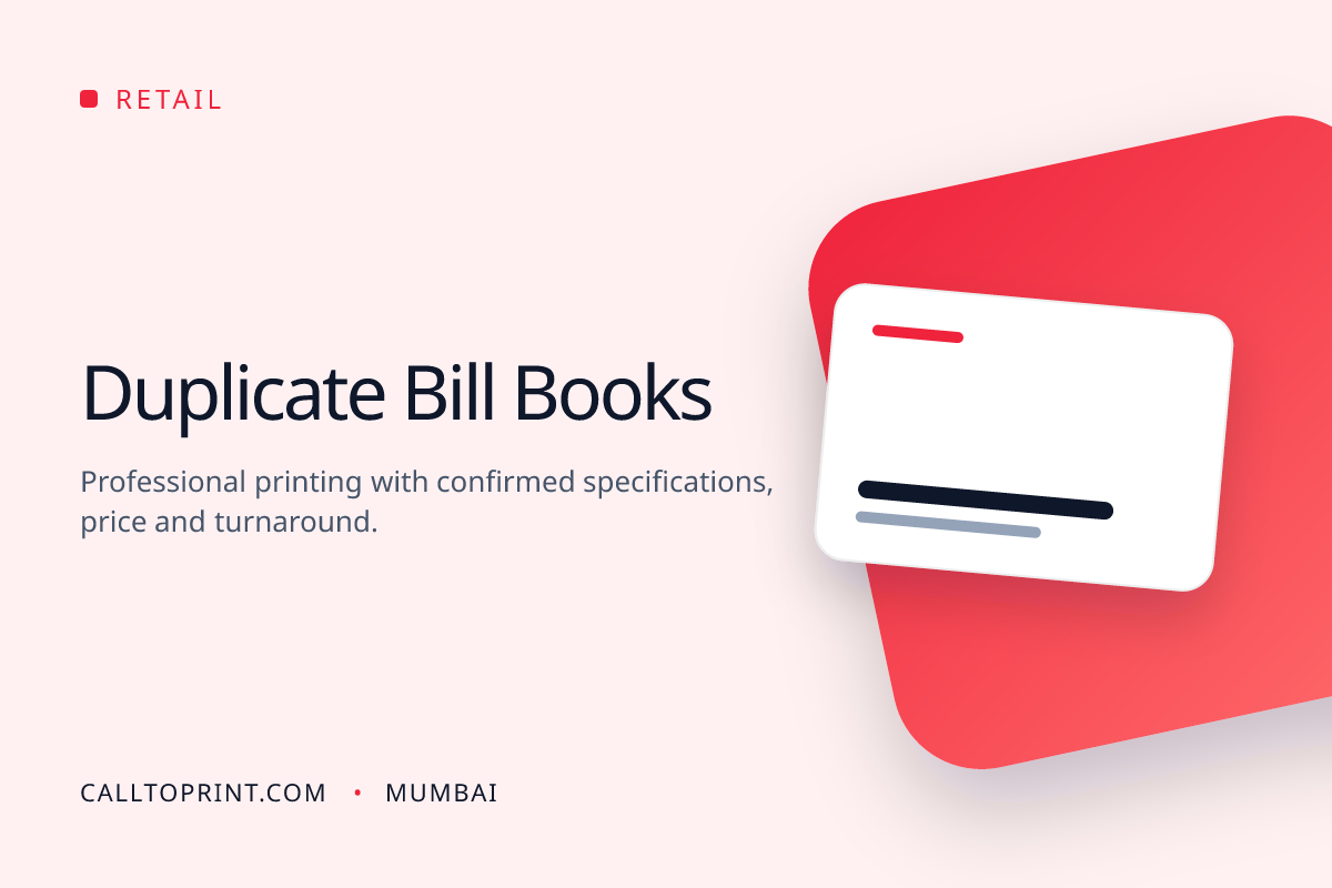 Duplicate Bill Books